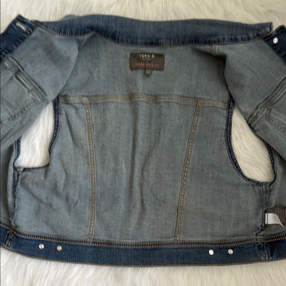 Torrid Blue Denim Vest Cropped Sleeveless - Picture 5 of 10